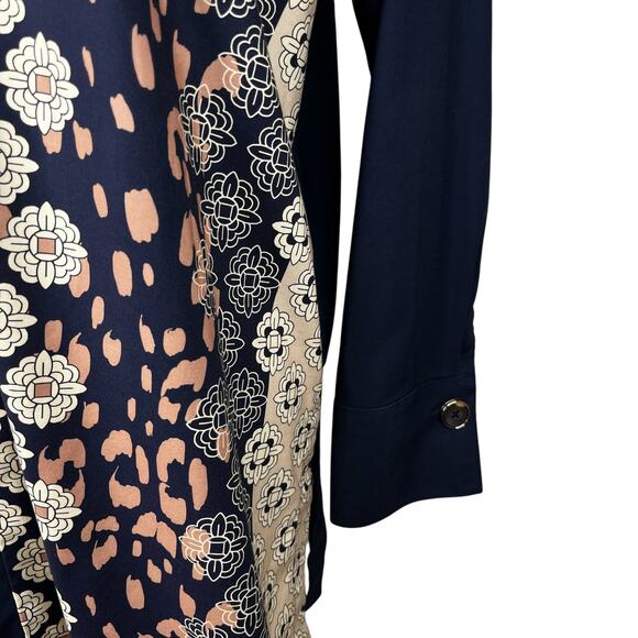 Chico's No-Iron Stretch Mixed-Print Tunic Shirt Popover Top 12 - Picture 9 of 16